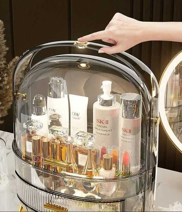 органайзер для косметики с подставкой для кисточек и ручек держателем