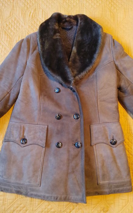 Дубленка женская короткая, овчина, 42 р-р, Франция
