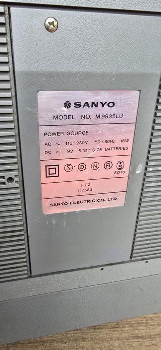 Radiocasetofon Sanyo M9935LU