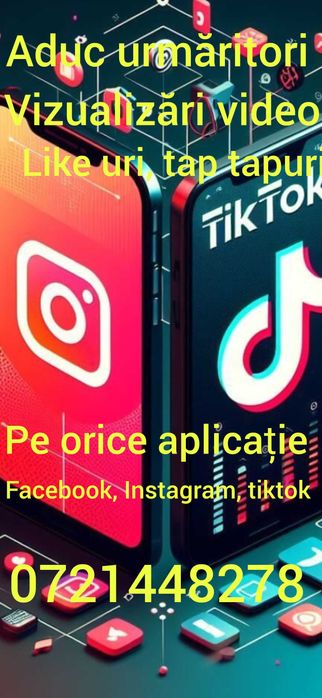 Followeri, urmăritori, like uri, orice platforma