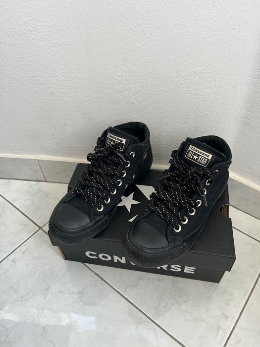 Sneakers mid-high de panza Converse/All Star Negru/Auriu deschis