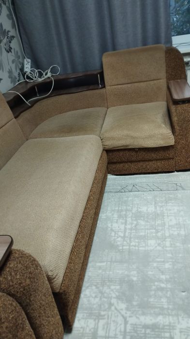 Мягкий уголок диван+кресло кровать