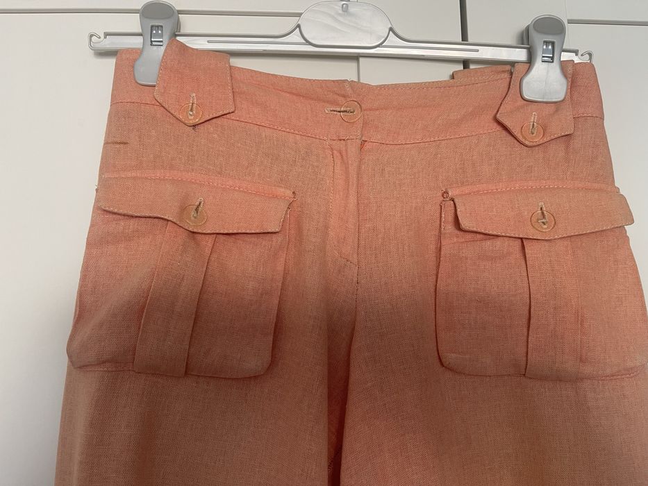 Pantaloni 3/4 de in 100%, superbi, cu șase buzunare burduf