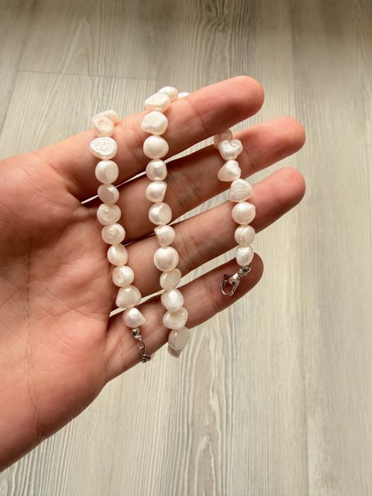 Перлено колие чокър 36см