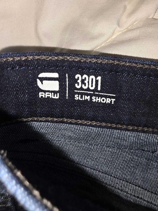 G-STAR RAW 3301 Slim Denim Shorts Мъжки Къси Панталони Ежедневни L,34