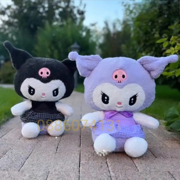 Hello Kitty Kuromi Плюшена играчка, Кити Куроми плюшени играчки, 45см