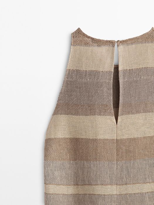 Rochie din in Massimo Dutti