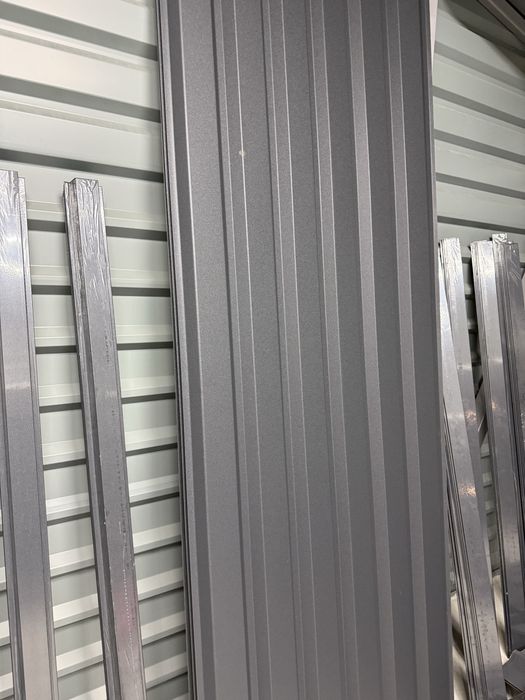 Tablă Cutată Fațadă Gard RAL 7016 gri antracit + stâlpi ornamentali 4m