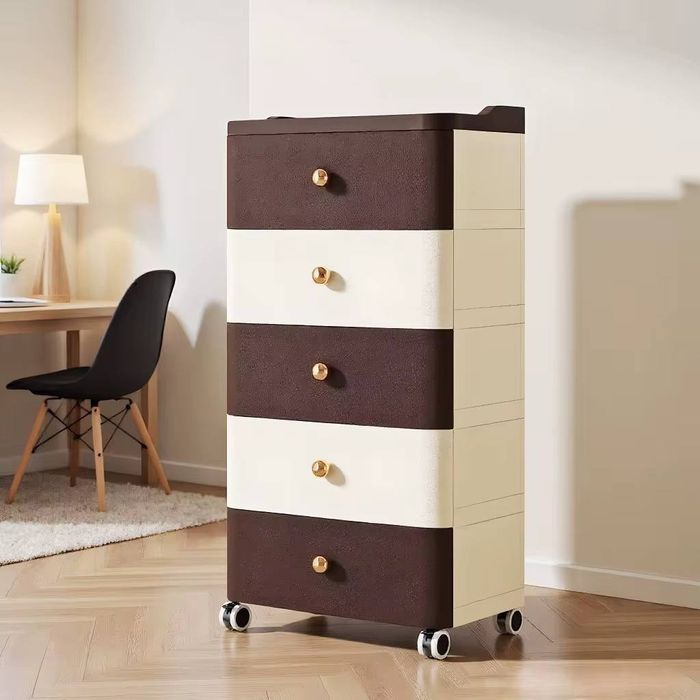 Комод с ящиками на колёсах для дома, 5 уровней