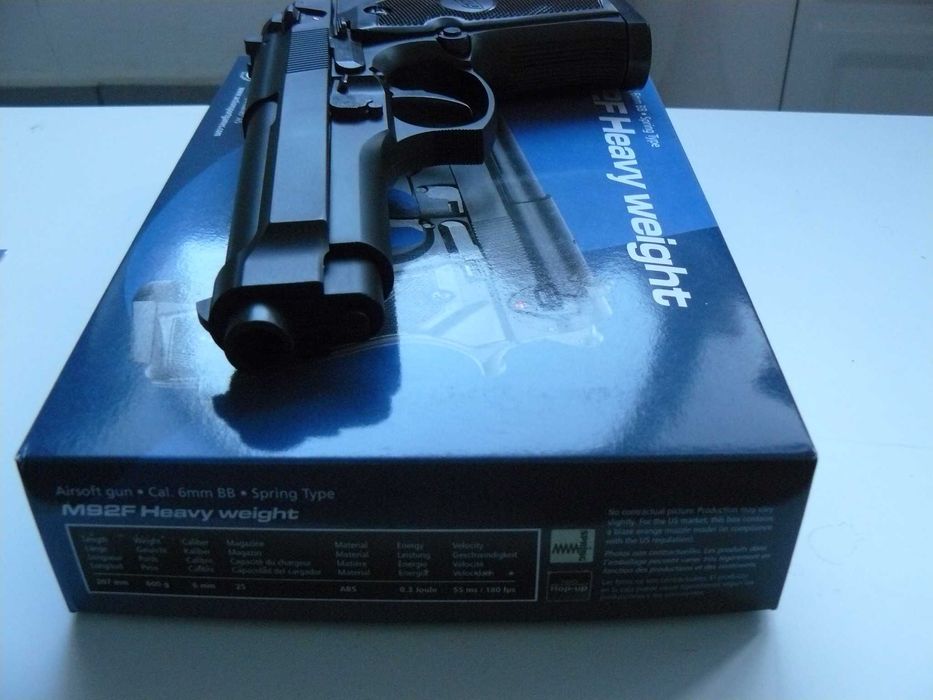 Pistol Airsoft BERETTA M92F HW Metal Slide ASG Mecanism Spring/Arc,Nou