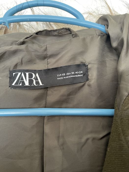 Дамско палто ZARA зелено XS