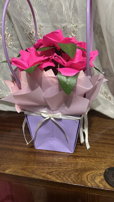 Цветы мыльные букеты 5 шт