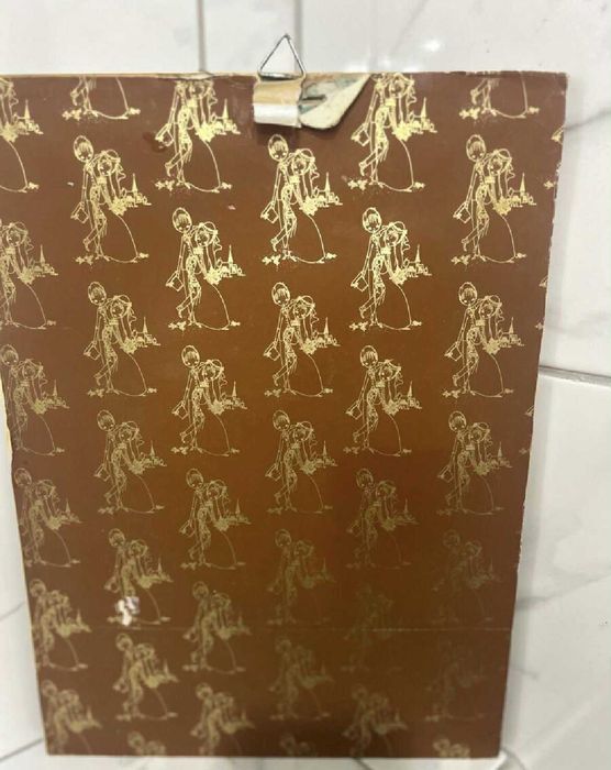 Мадона Картина в дантела Свещено изкуство Реколта от средата на XX век