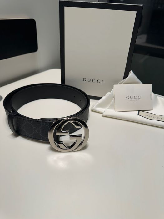 Curea Gucci Supreme albastră originală 90