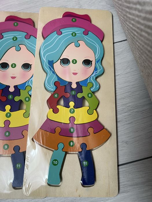 Деревянные пазлы для малышек