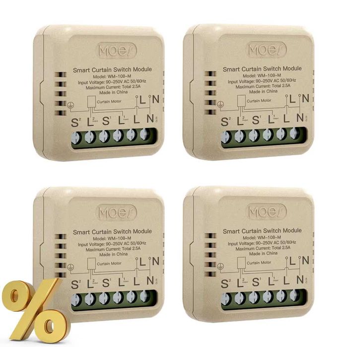 Modul de Comutare a Jaluzelelor Inteligente Tuya WiFi – Alb