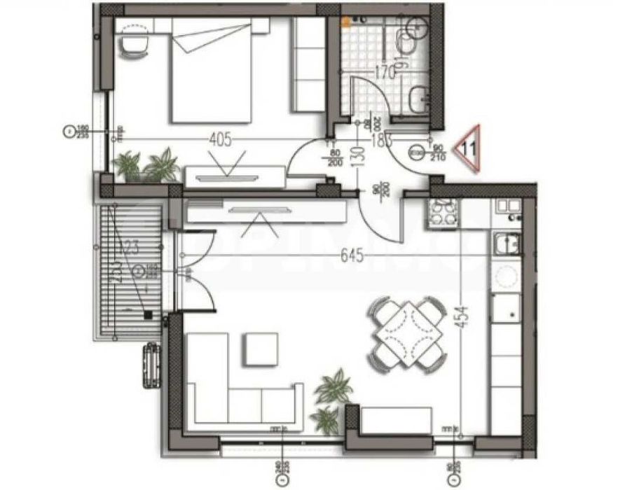 Двустаен апартамент в квартал Левски