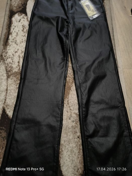 Pantaloni piele dama  evazati