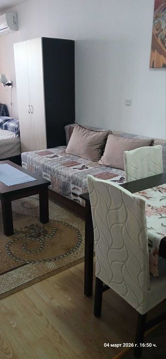 Дава се под наем напълно обзаведено студио в кв. Сарафово, гр. Бургас