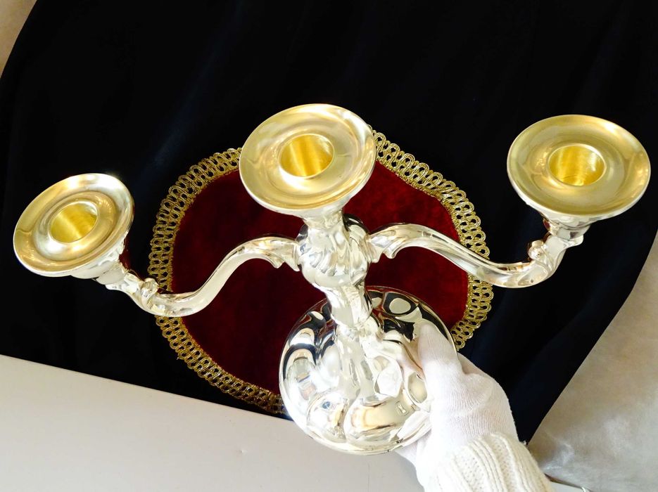 Посребрен свещник WMF,Art Nouveau.