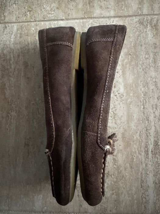 Pantofi piele întoarsă maro, 36, 80 lei