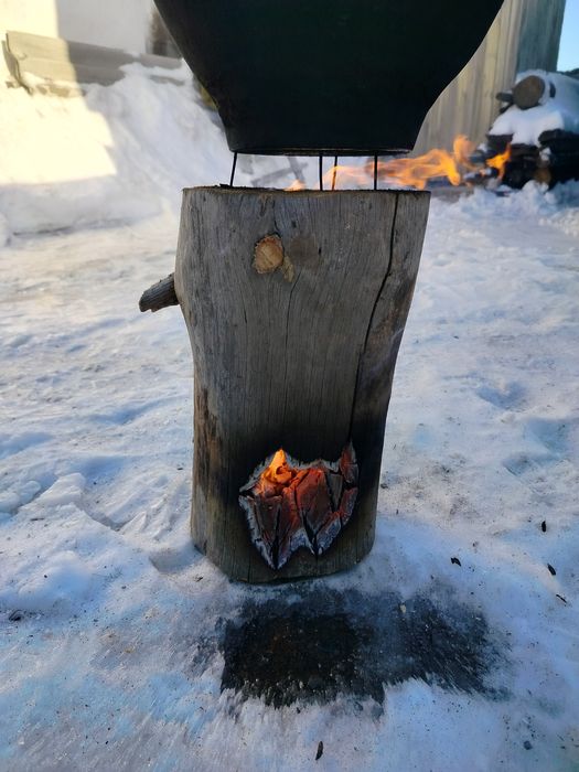 Финская свеча, костёр,дрова
