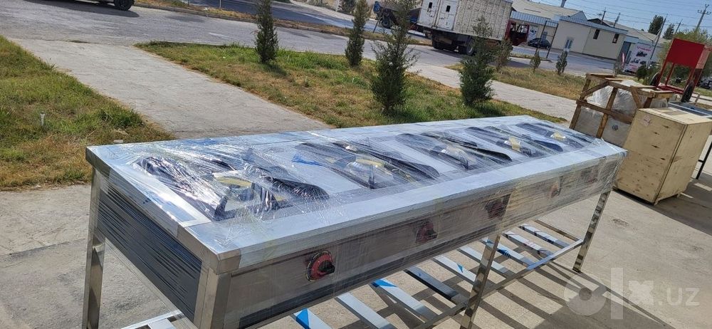 Gaz plita  5 konforkali gaz plita har biriga alohida boshqaruv origina