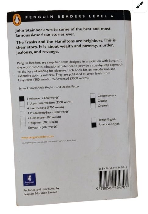 Джон Стайнбек - Изток от Рая - английско издание