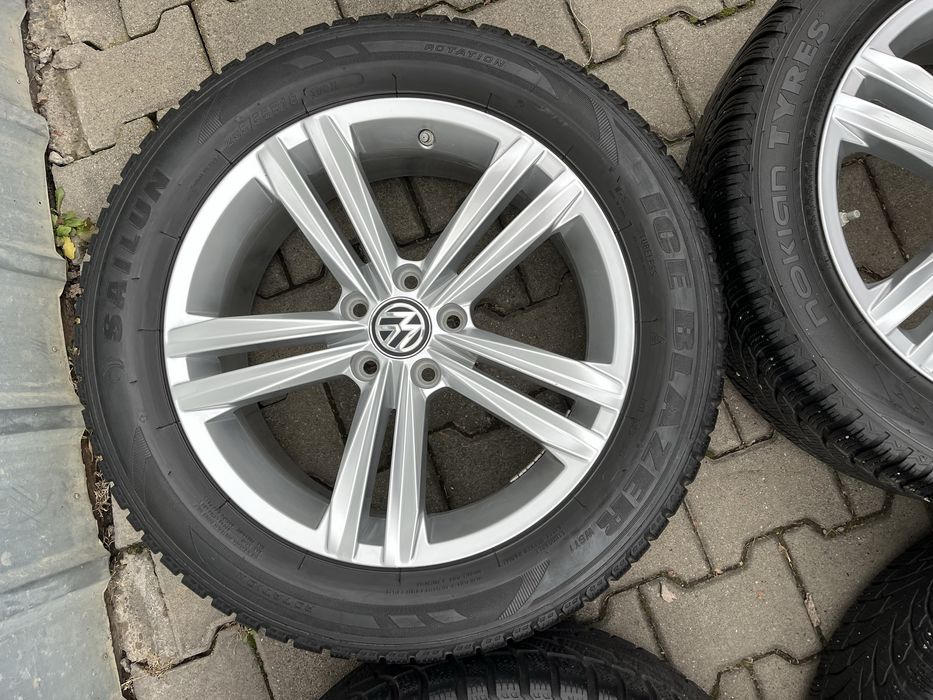 Jante 5x112mm, anvelope iarna 235/55 R18, VW Tiguan Audi Q3 Seat Skoda