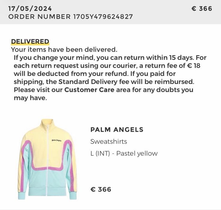 Bluza Palm Angels marimea L pastel