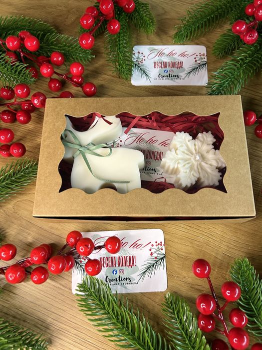 Коледни соеви свещи