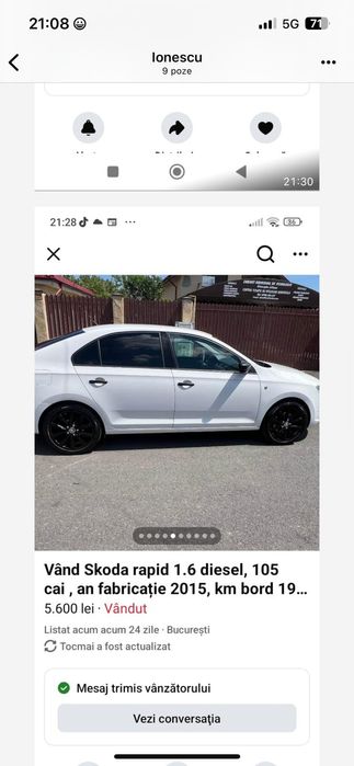 Jante Skoda rapid pe 17 .
