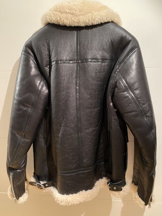 BURBERRY AVIATOR leather sheepskin ca nou, L barbatesc