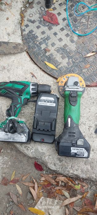 Flex filetanta doua baterii 5 a si incarcator hitachi