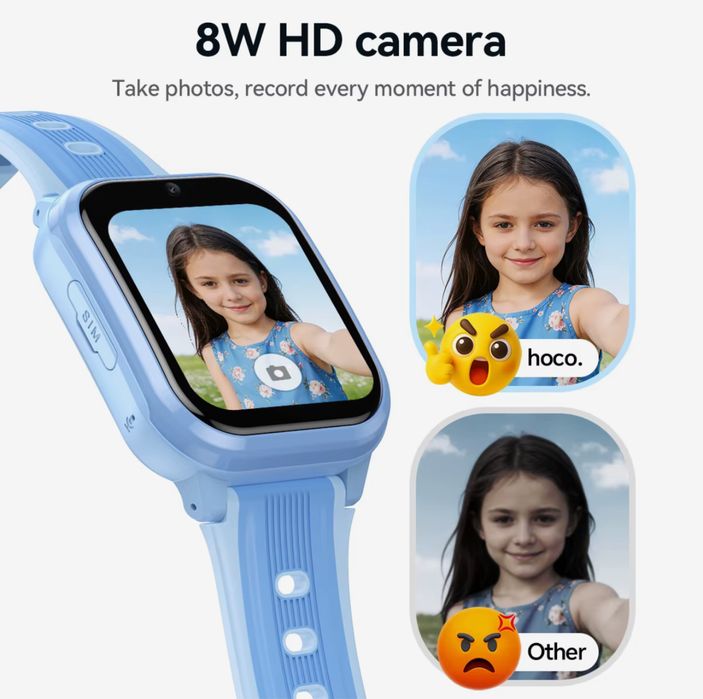 Детские умные часы HOCO Y108 4G LTE с GPS, видеозвонками