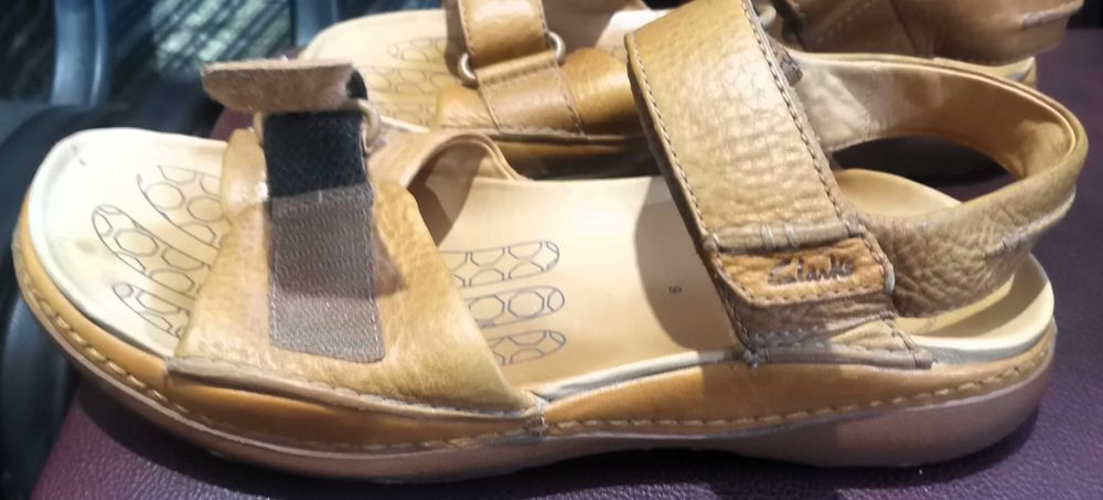 НОВИ Мъжки Сандали Clarks 43-ти номер от 100% Естествена Кожа