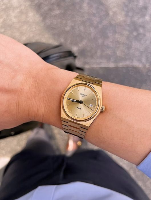 Часы Tissot prx quartz 35мм gold оригинал!