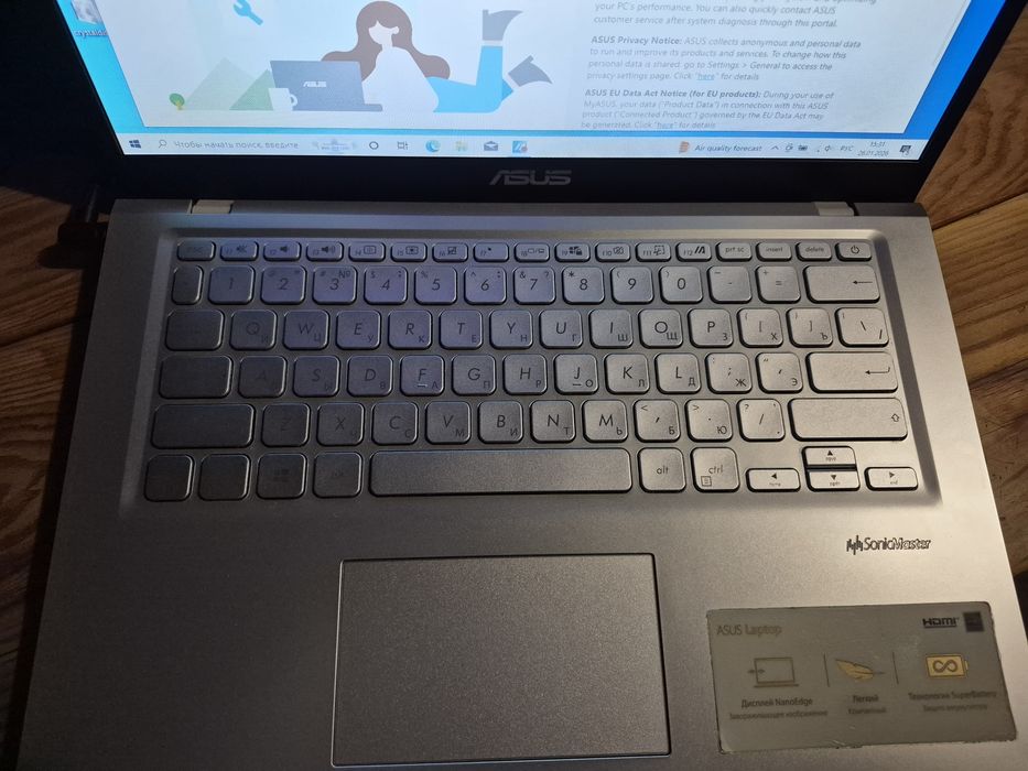 Ноутбук Asus x415j в отличном состоянии