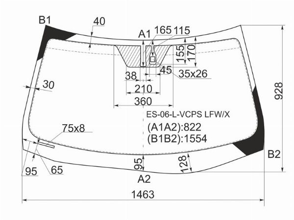 Стекло лобовое Lexus Es 350