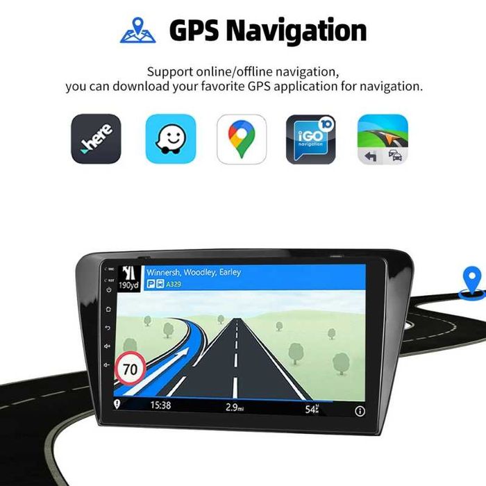 10” 6/128GB Skoda Octavia 2014-2018 с Android 15, 8-ядрен процесор, 4G/LTE, CarPlay и AndroidAuto