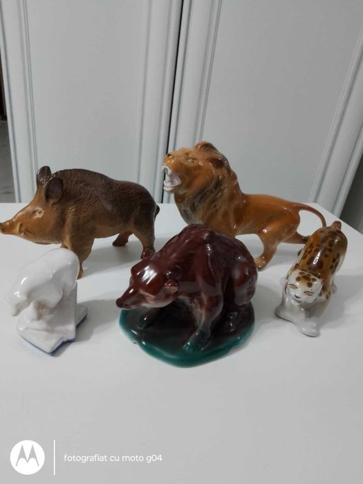 Bibelouri animale salbatice portelan romanesc