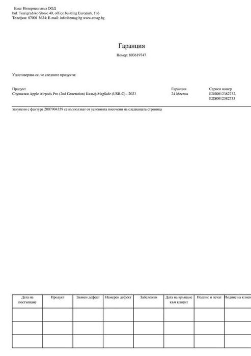 Слушалки AirPods Pro 2nd generation с гаранция, чисто нови неотворени