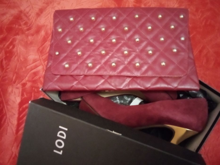 Pantofi cu toc de piele