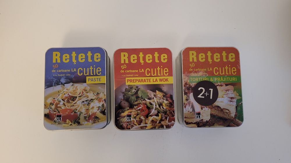 Rețete la cutie 50 de cartonase PASTE WOC TORTURI SI PRAJITUR ed. RAO