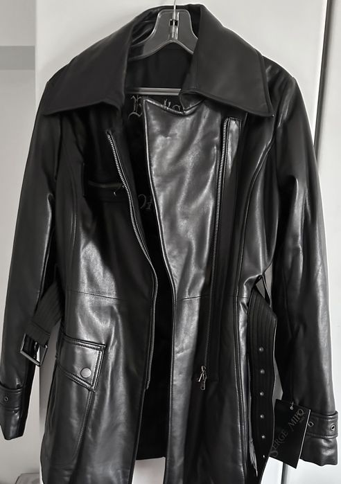 Haină piele naturală nouă cu etichetă măsura M