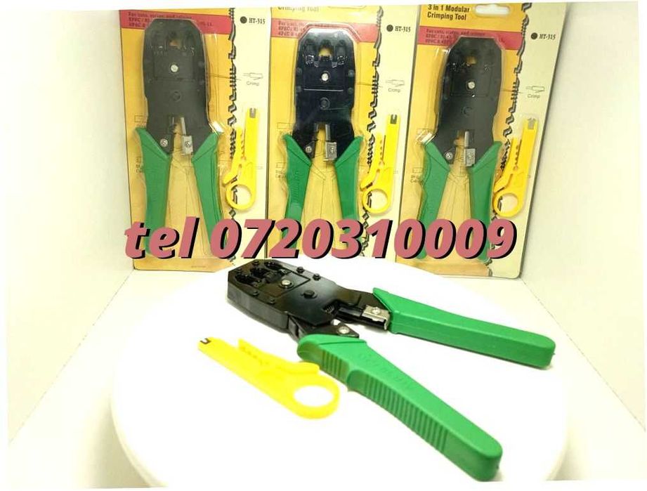 Dispozitiv De Sertizare Modular 3 in 1 Rj45 Rj11 Cat5e Cat6