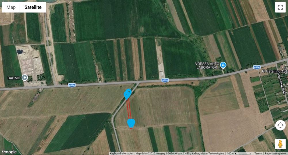 Teren intravilan 2.500 mp – Bolintin Deal, zona Baumit – 10 €/m2
