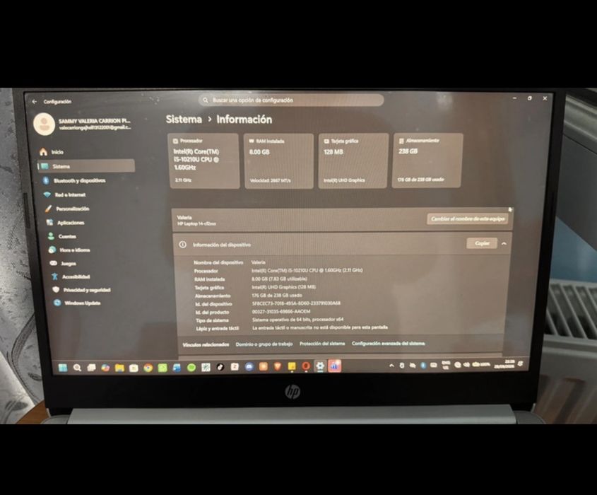 Laptop 14’’ Hp core i5 10gen