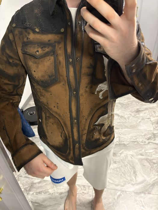 Geaca Massimo Dutti barbati XL dar merge L unic premium rara ediție limitată piele sarpe piton! pictată manual atelier specializat iasi centru500 euro