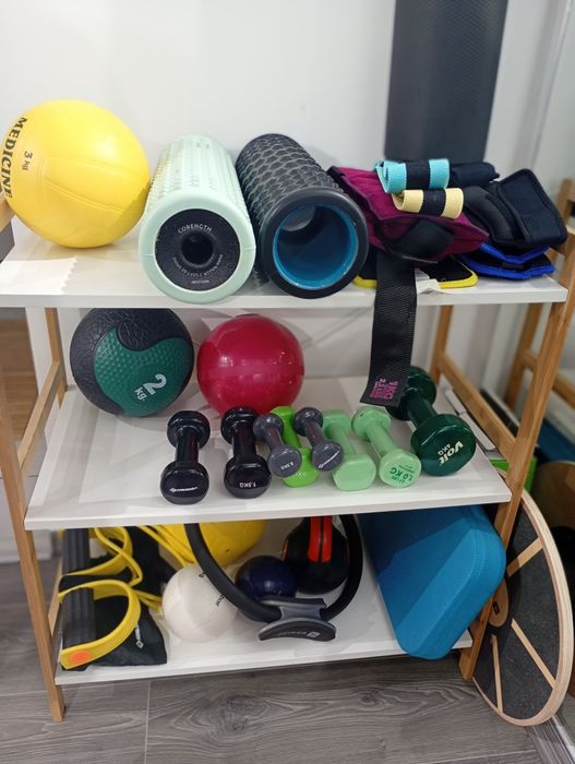 Gantere fitness cu mingi greutate